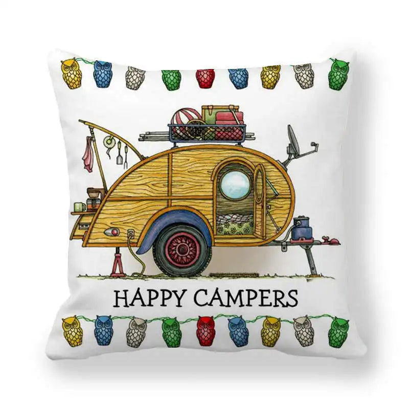 Happy Camper Cushion Case