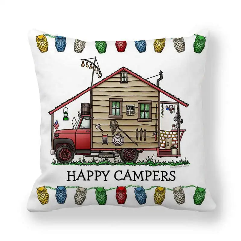 Happy Camper Cushion Case