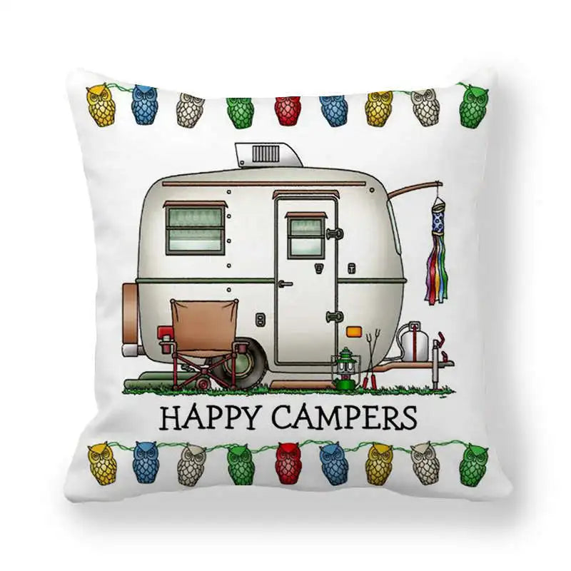 Happy Camper Cushion Case