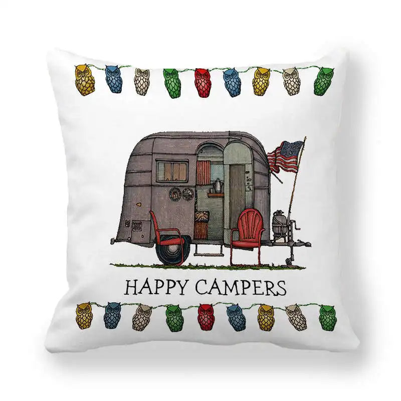 Happy Camper Cushion Case