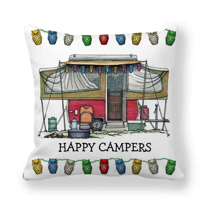 Happy Camper Cushion Case
