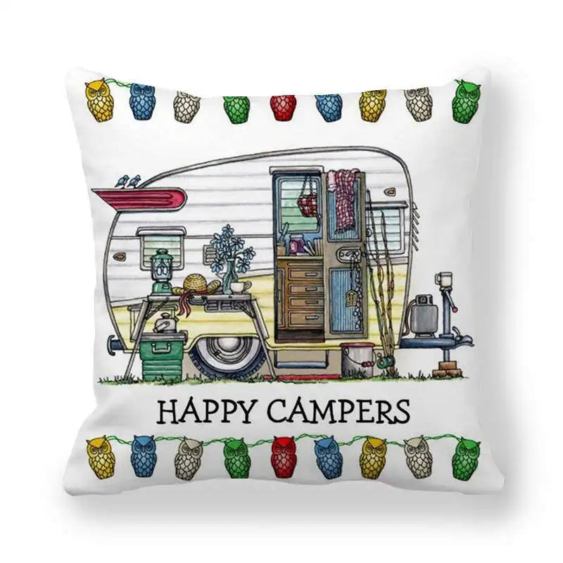Happy Camper Cushion Case