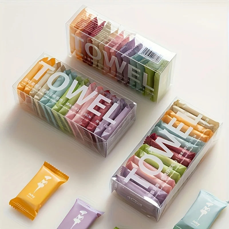 Freedom Nomads' Travel Compressed Towels - Portable Cleaning Wipes