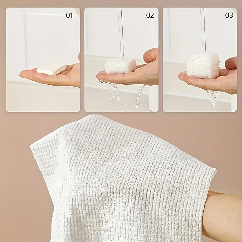 Freedom Nomads' Travel Compressed Towels - Portable Cleaning Wipes