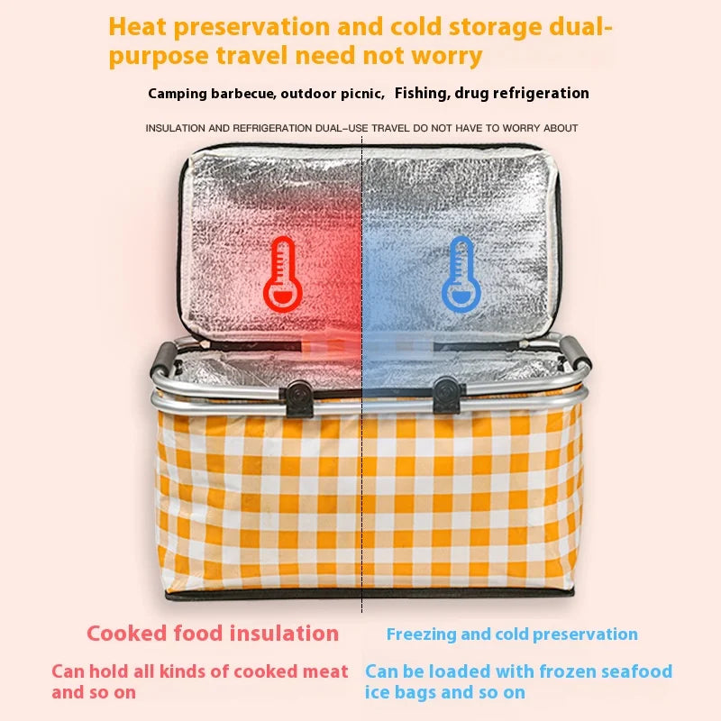Folding Picnic Basket - Waterproof & Thermal
