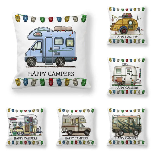 Happy Camper Cushion Case