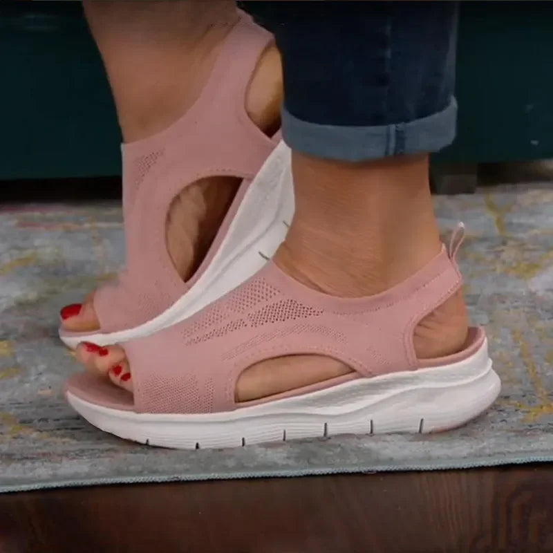 Freedom Strut - Chic Open-toe Walking Sandals