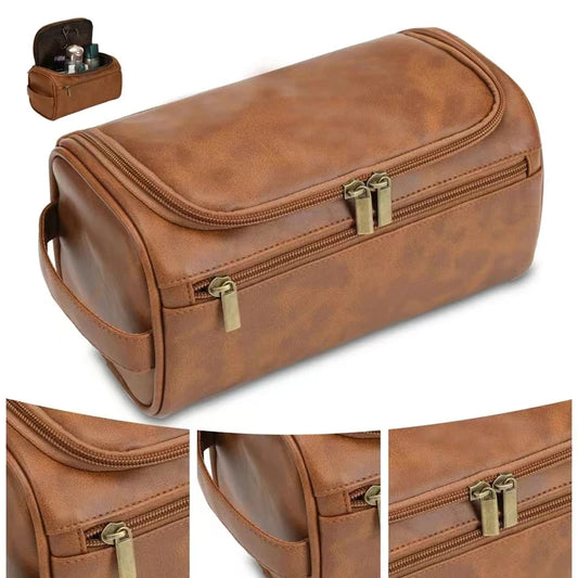 Globetrotter - PU Leather  / Canvas Toiletry Bag