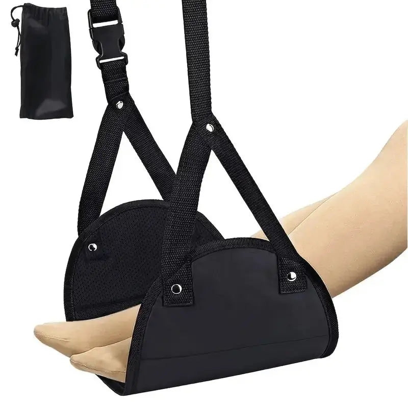 Long Haul Comfort Airplane Footrest With Adjustable Strap
