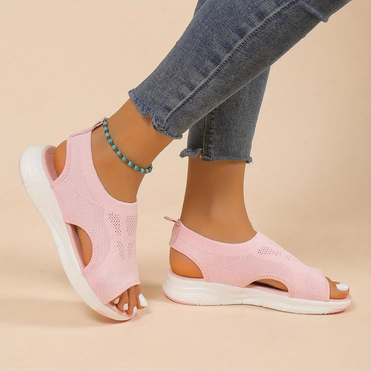 Freedom Strut - Chic Open-toe Walking Sandals