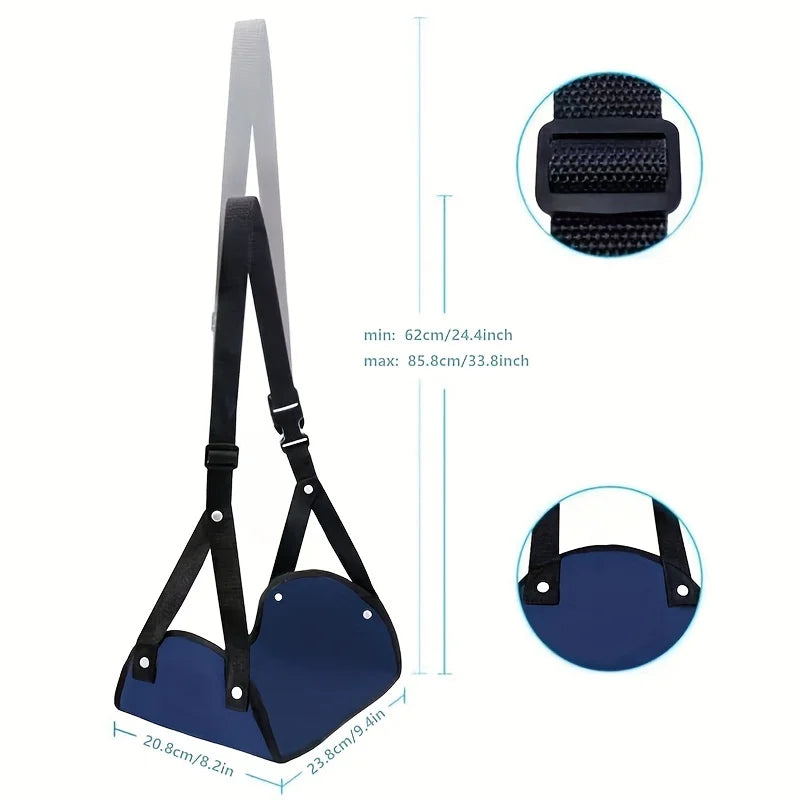 Long Haul Comfort Airplane Footrest With Adjustable Strap