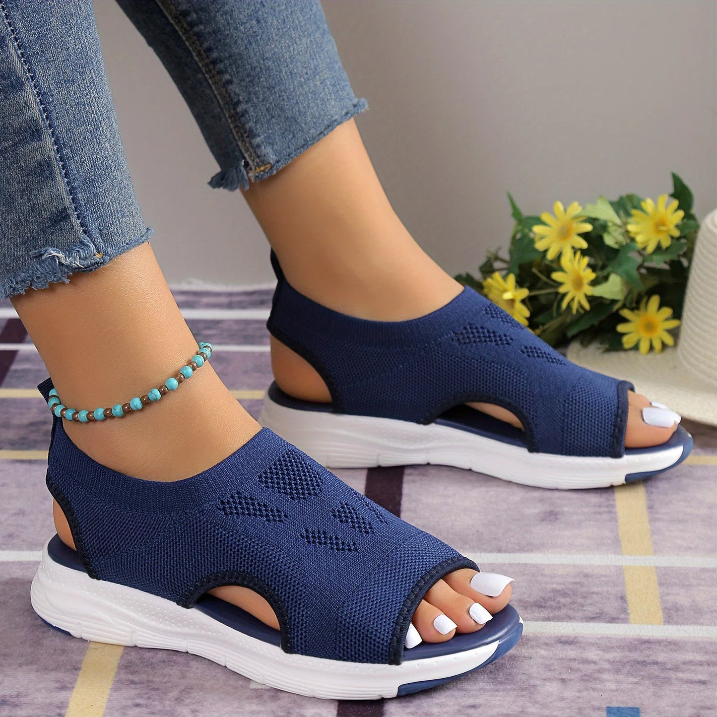Freedom Strut - Chic Open-toe Walking Sandals