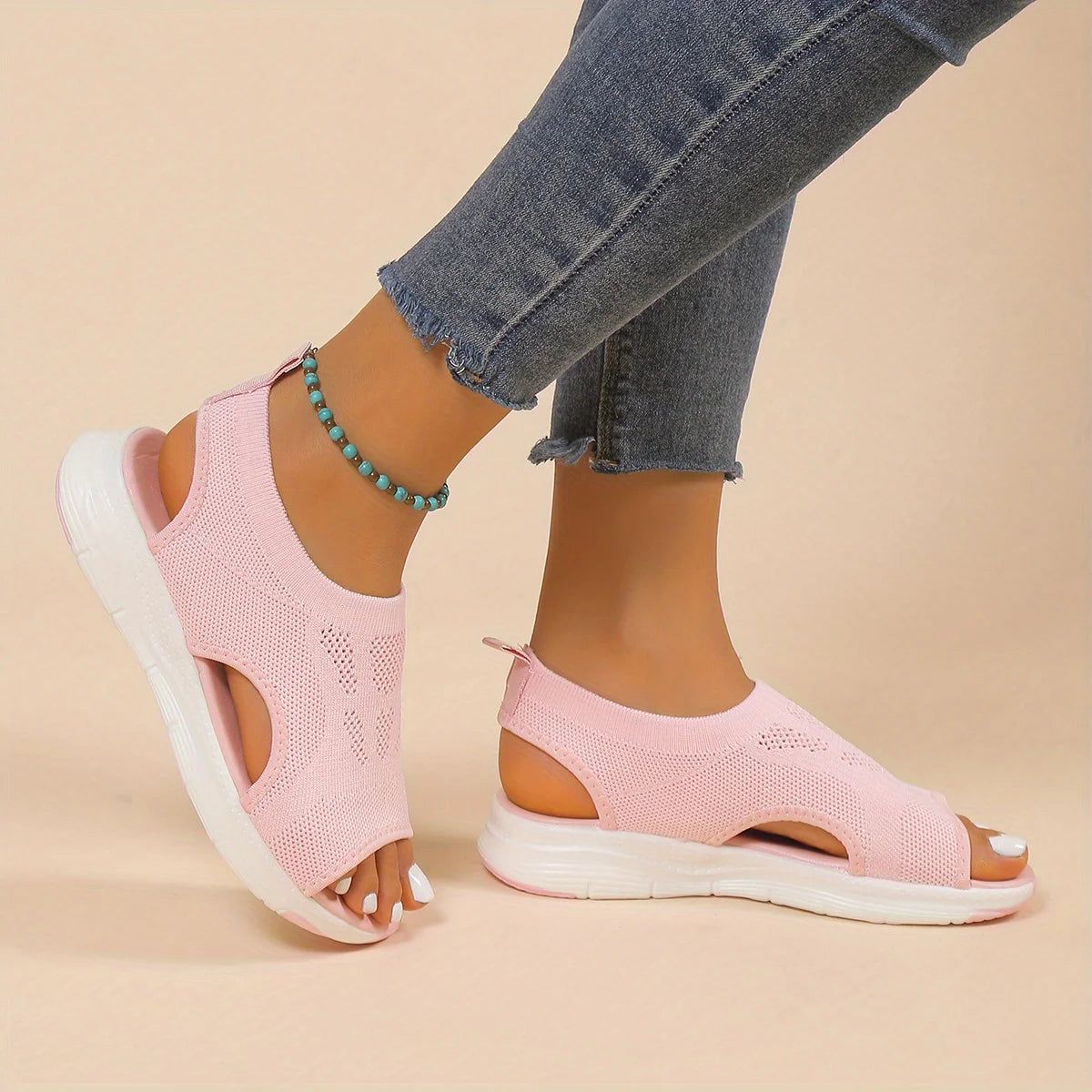 Freedom Strut - Chic Open-toe Walking Sandals