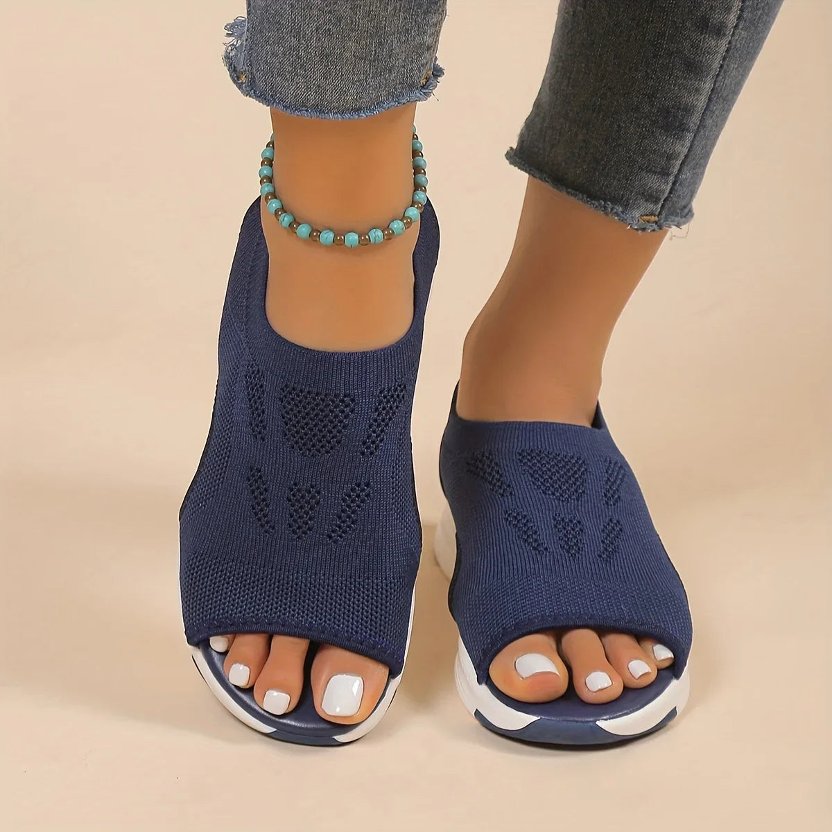 Freedom Strut - Chic Open-toe Walking Sandals