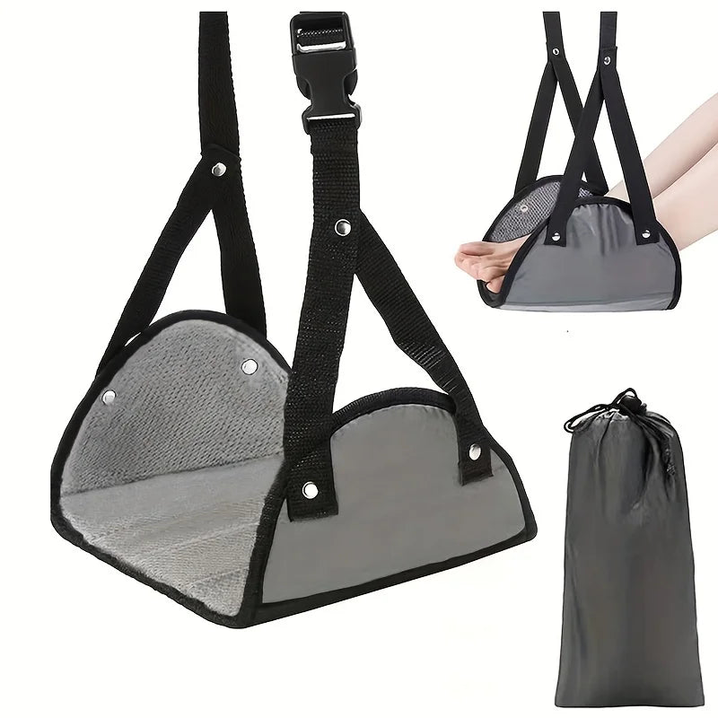 Long Haul Comfort Airplane Footrest With Adjustable Strap
