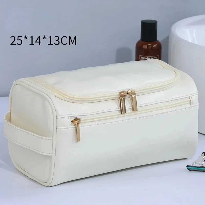 Globetrotter - PU Leather  / Canvas Toiletry Bag
