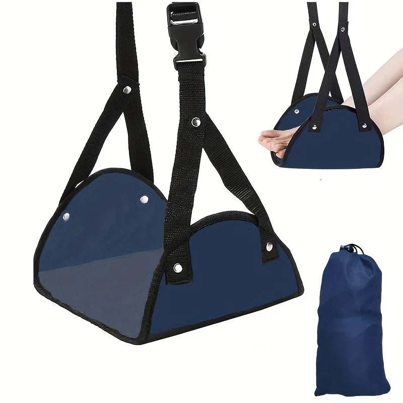 Long Haul Comfort Airplane Footrest With Adjustable Strap