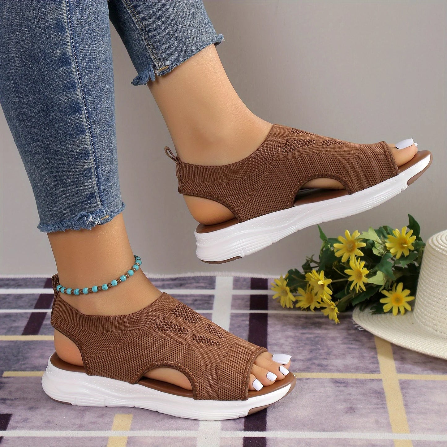 Freedom Strut - Chic Open-toe Walking Sandals
