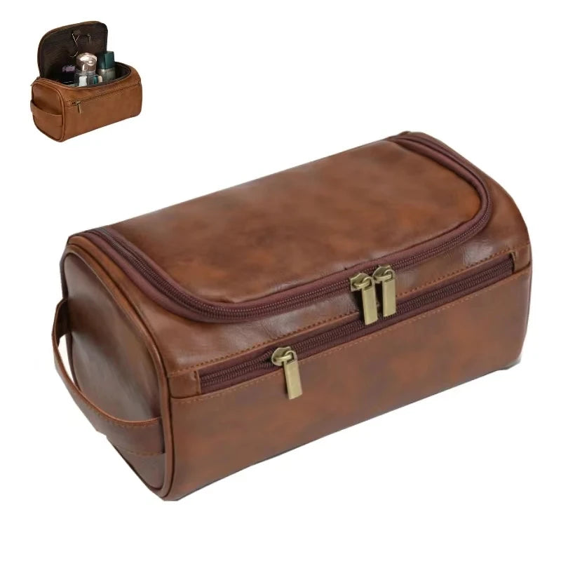 Globetrotter - PU Leather  / Canvas Toiletry Bag