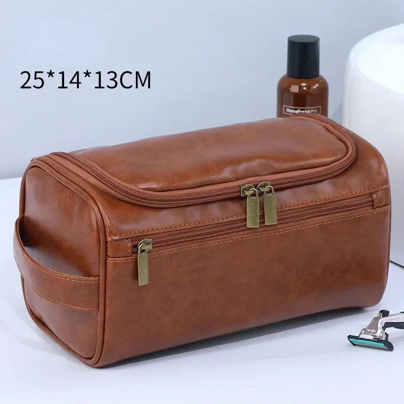 Globetrotter - PU Leather  / Canvas Toiletry Bag