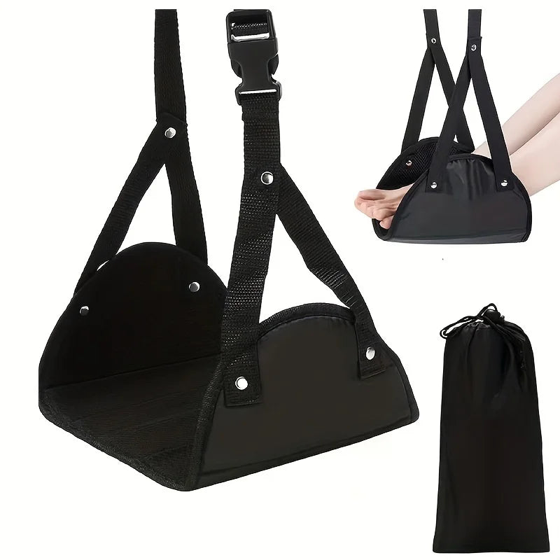Long Haul Comfort Airplane Footrest With Adjustable Strap