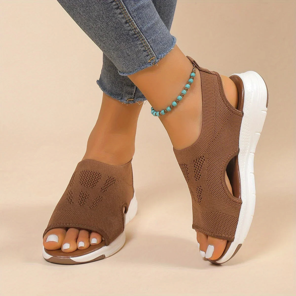 Freedom Strut - Chic Open-toe Walking Sandals