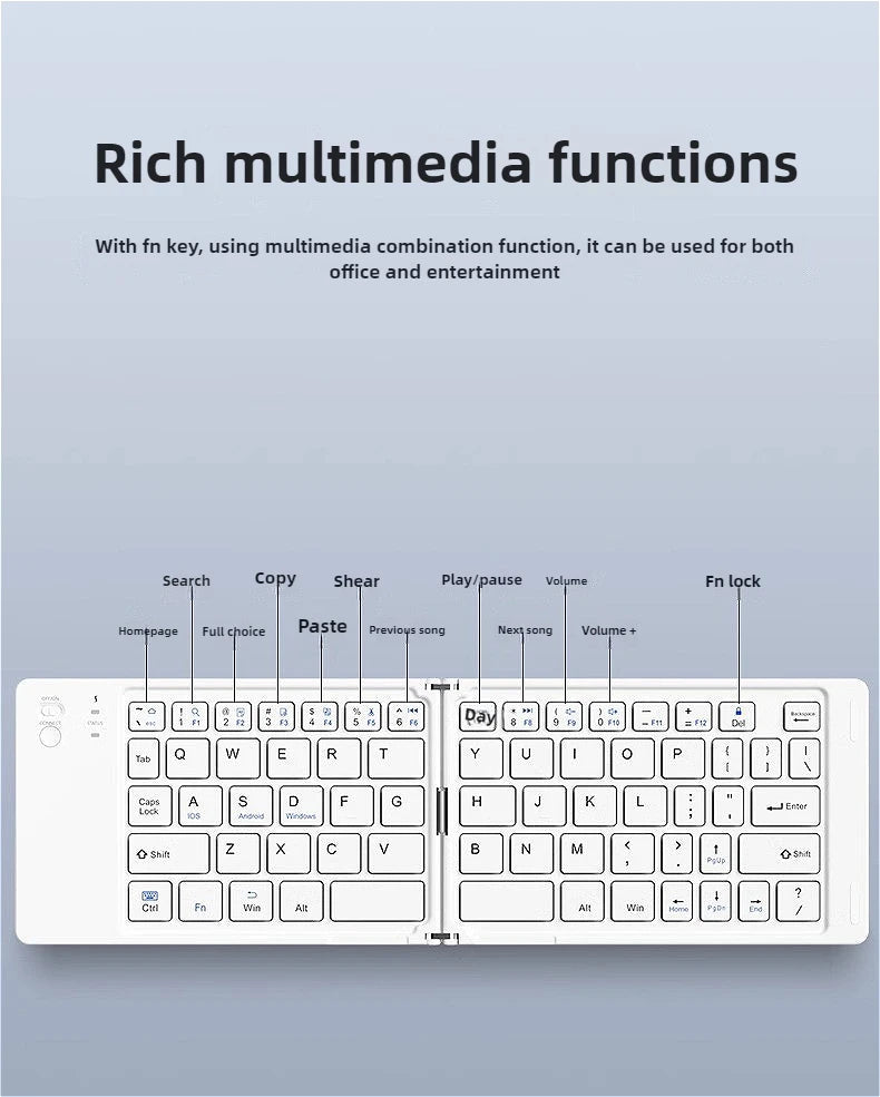 Digital Nomads Mini Foldable Wireless Keyboard