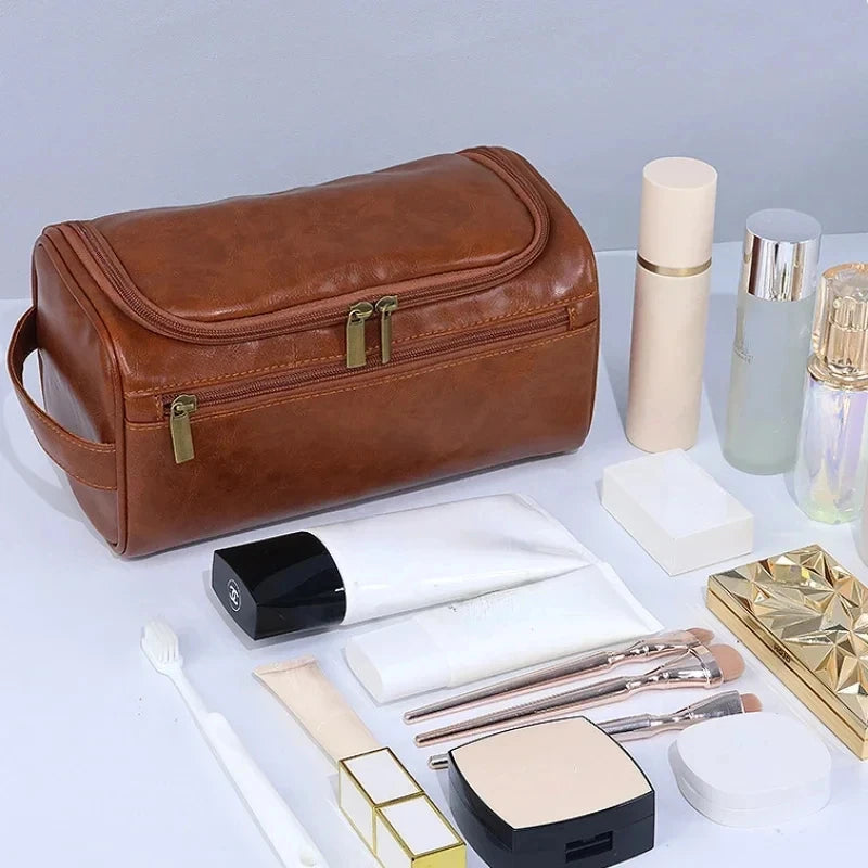 Globetrotter - PU Leather  / Canvas Toiletry Bag